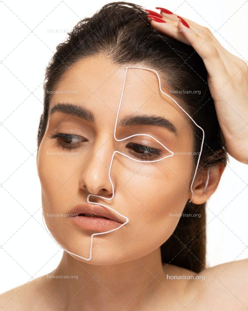 عکس با کیفیت زن با چهره خاص