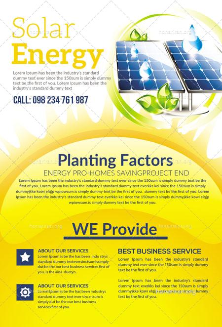 دانلود لایه باز تراکت یا پوستر الکتریکی و انرژی پاک و سبز