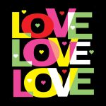 طرح لایه باز گرافیکی ، با عنوان عشق ( LOVE )