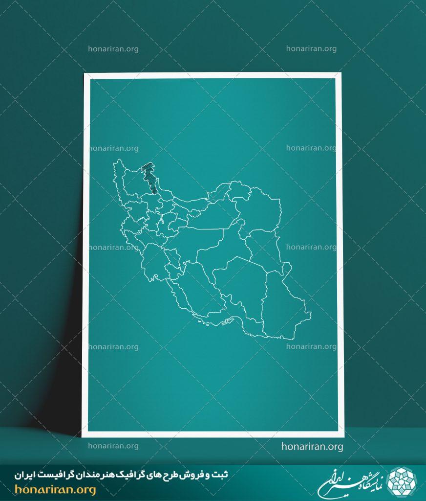 نقشه تقسیمات استان اردبیل کشور ایران