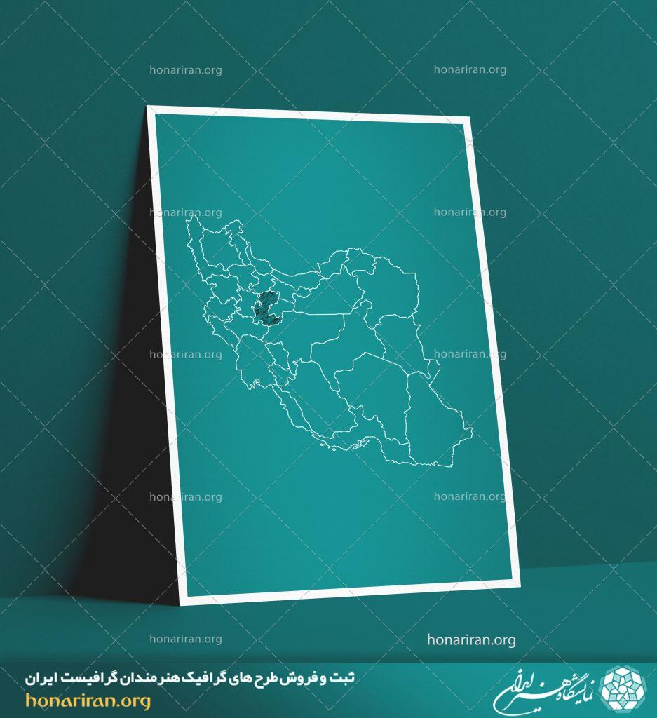 نقشه تقسیمات استانی کشور ایران / 22