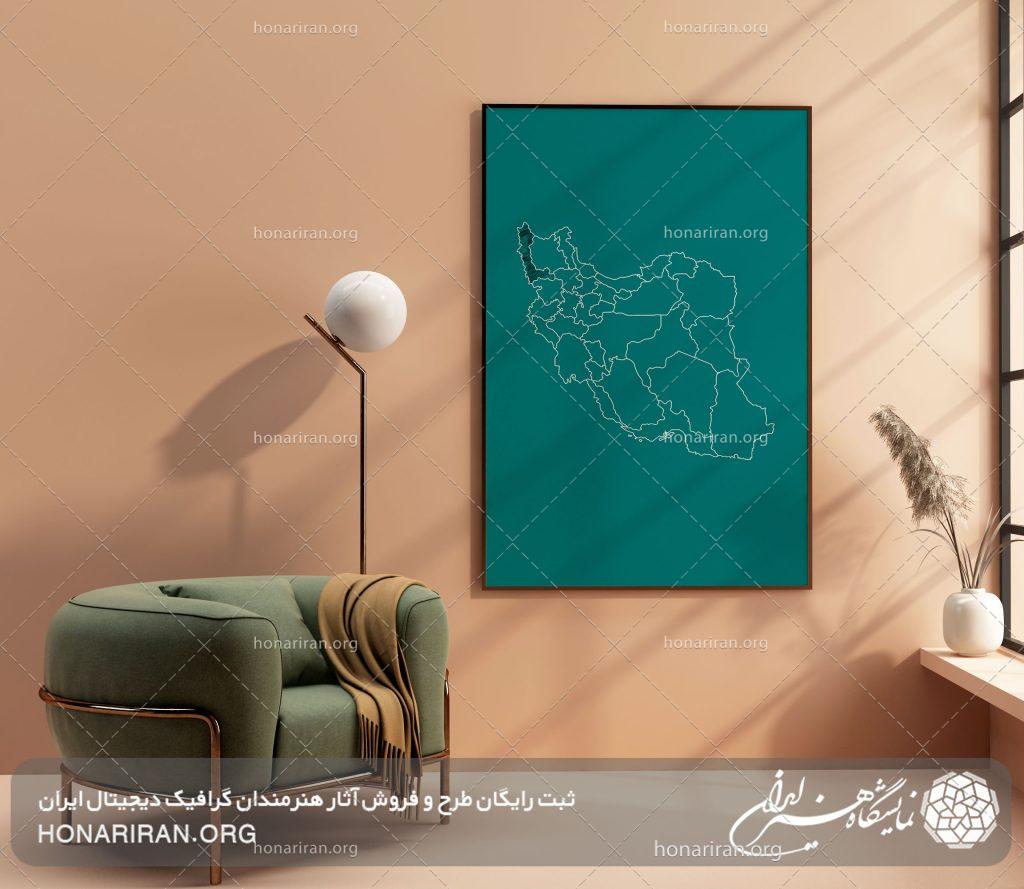 نقشه تقسیمات استان آذربایجان غربی کشور ایران