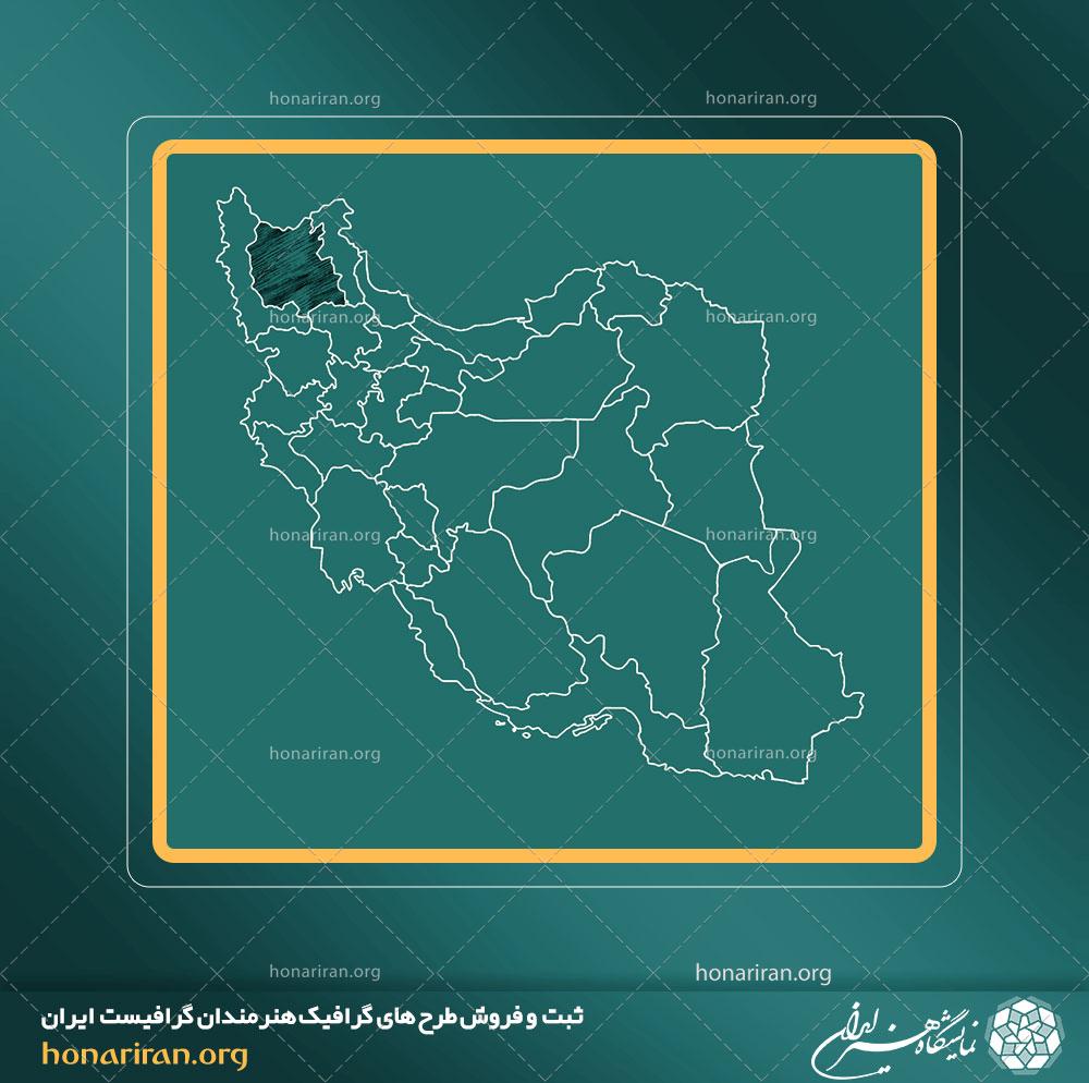 نقشه تقسیمات استان آذربایجان شرقی کشور ایران