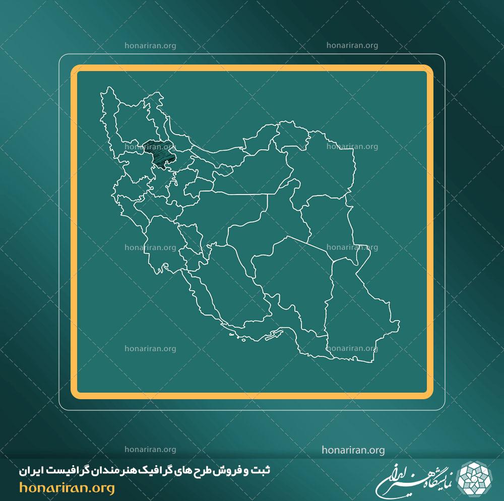 نقشه تقسیمات استان زنجان کشور ایران