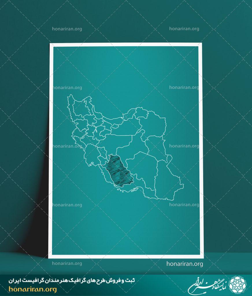 نقشه تقسیمات استان فارس کشور ایران