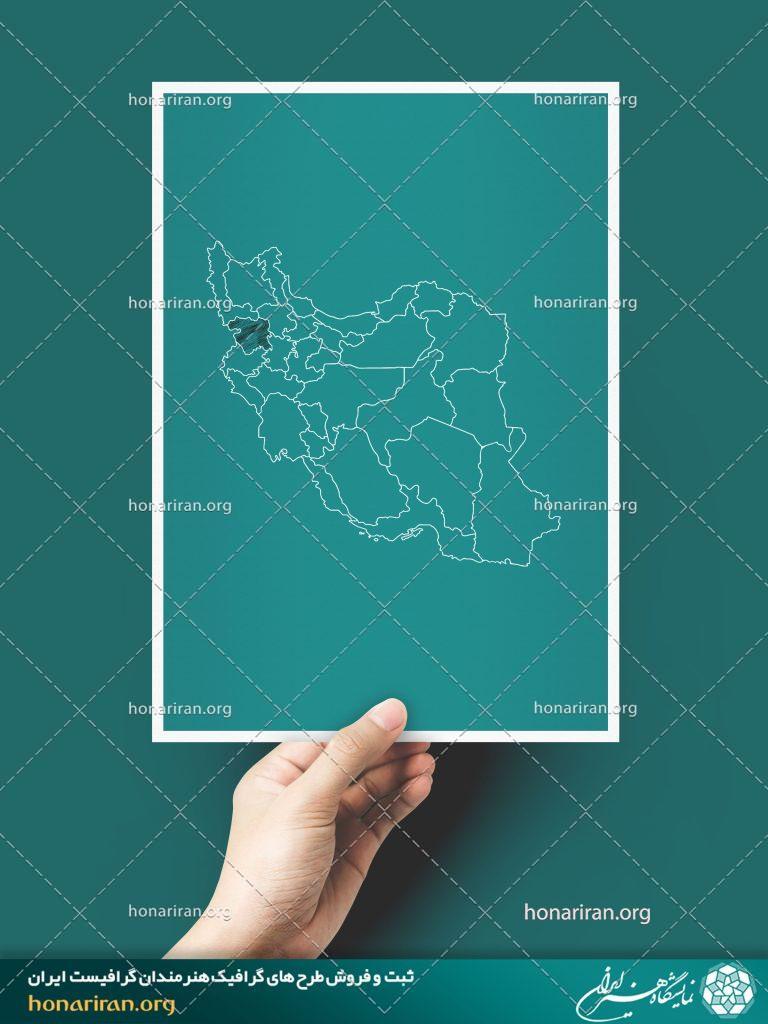 نقشه تقسیمات استان کردستان کشور ایران