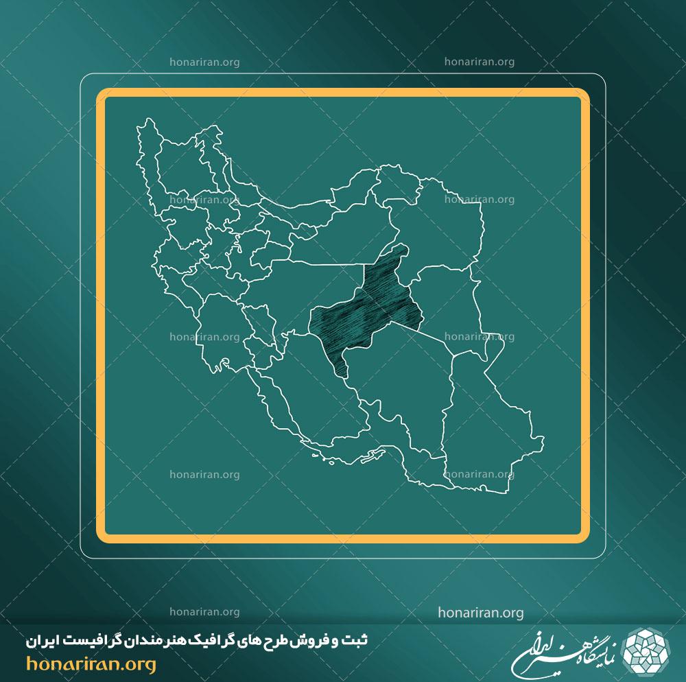 نقشه تقسیمات استان یزد کشور ایران