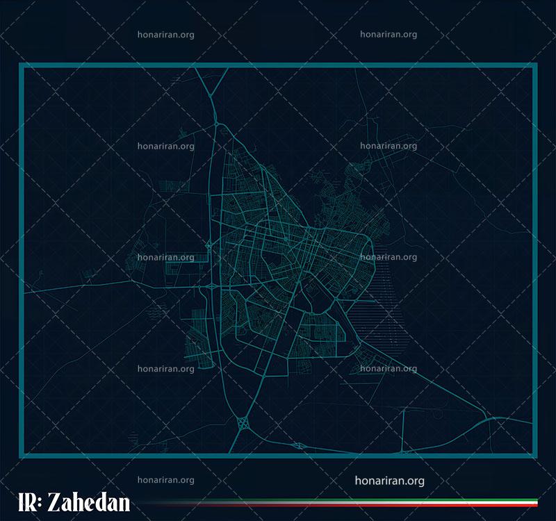 تصویر نقشه تقسیمات شهری زاهدان