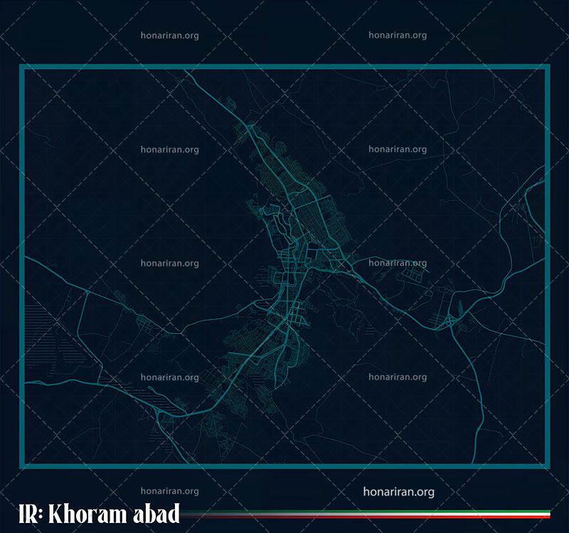 تصویر نقشه تقسیمات شهری خرم آباد