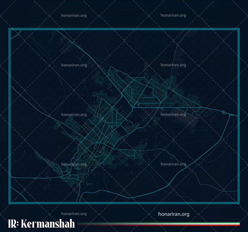 تصویر نقشه تقسیمات شهری کرمانشاه