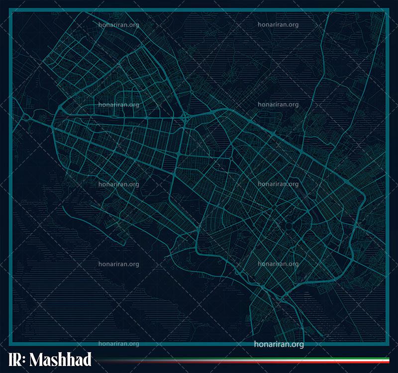 تصویر نقشه تقسیمات شهری مشهد
