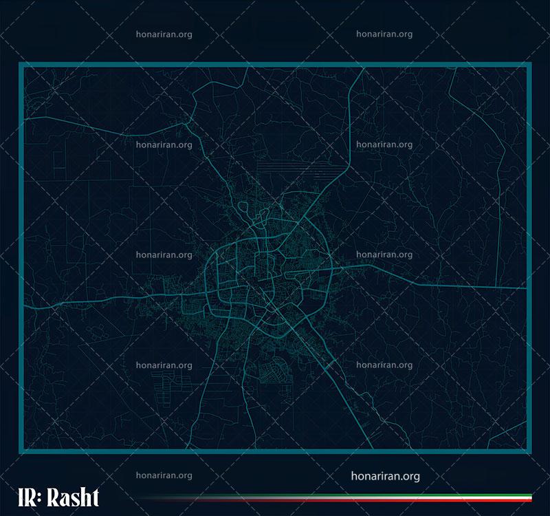 تصویر نقشه تقسیمات شهری رشت