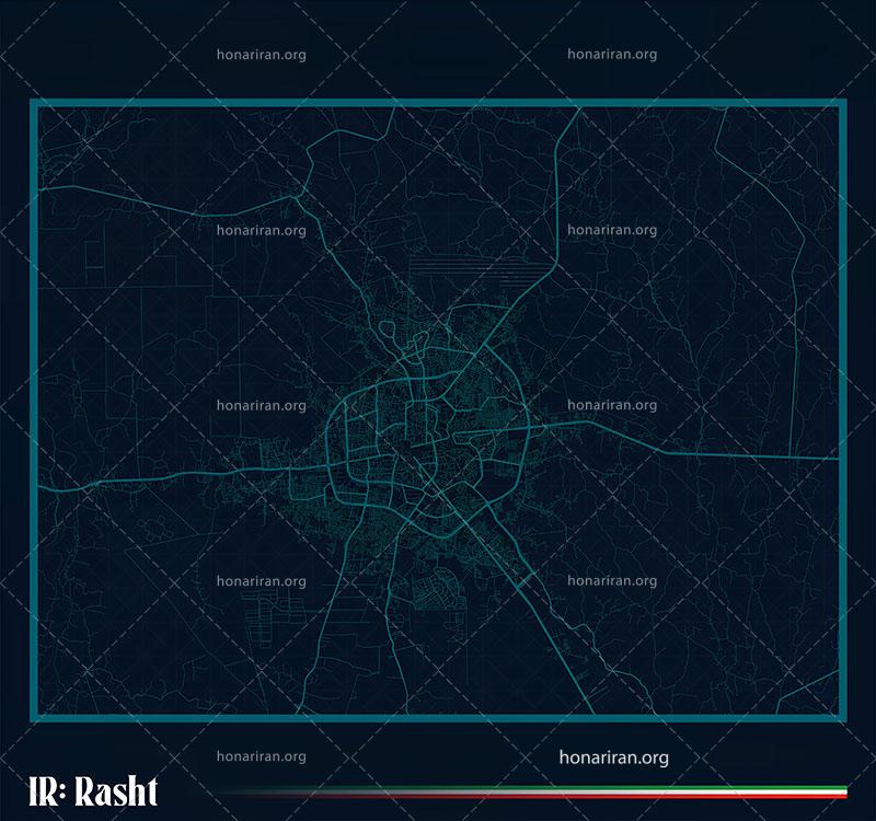 تصویر نقشه تقسیمات شهری رشت