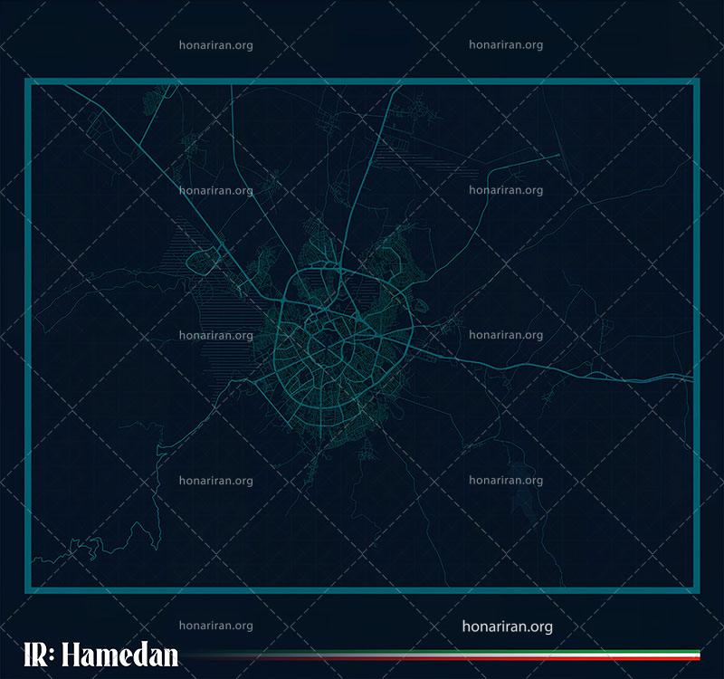 تصویر نقشه تقسیمات شهری همدان