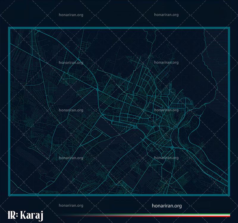 تصویر نقشه تقسیمات شهری کرج