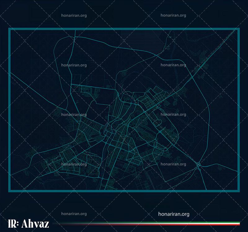 تصویر نقشه تقسیمات شهری اهواز