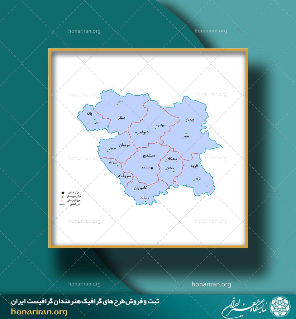 رایگان / نقشه تقسیمات استان‌های کشور به تفکیک شهرستان – سال ۱۳۹۵ /100