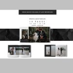 آلبوم دیجیتال عروس و داماد لایه باز طرح مینیمال سفید و مشکی