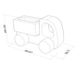 اسباب بازی چوبی کاج دارمازو مدل کامیون