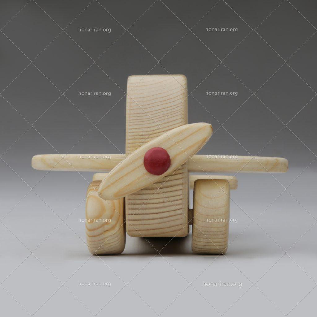 اسباب بازی چوبی دارمازو مدل هواپیما کاج