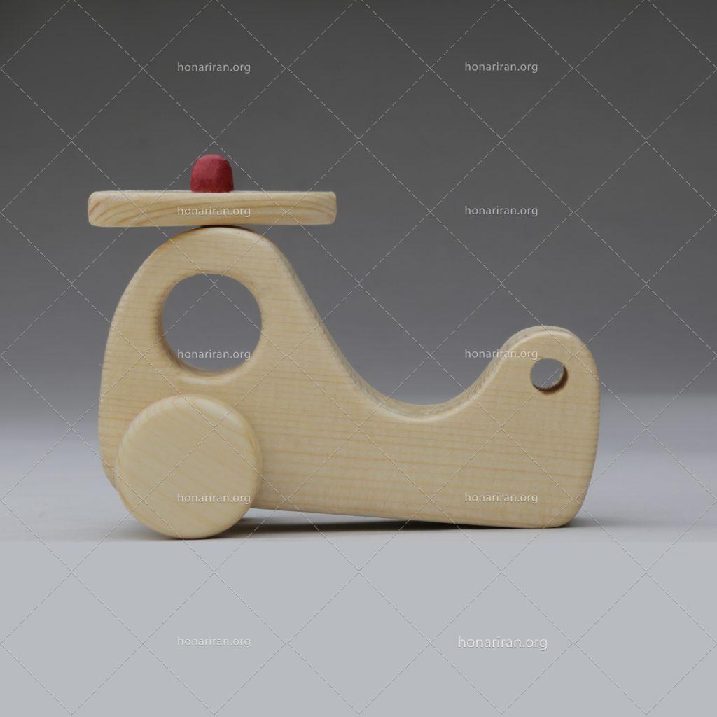 اسباب بازی چوبی دارمازو مدل هلی کوپتر کاج