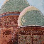 تابلوی معرق کاشی مسجدی در ازبکستان