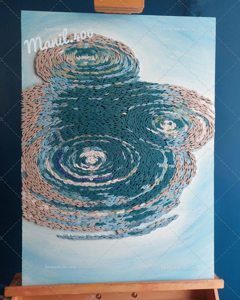 تابلوی معرق موج