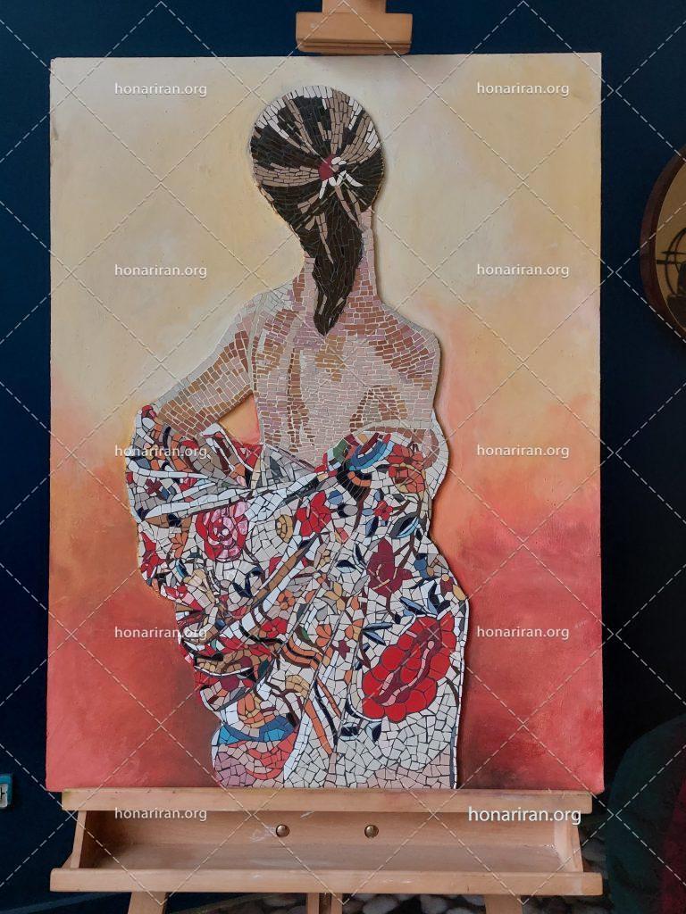 تابلوی معرق کاشی انتظار