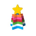 اسباب بازی چوبی دارمازو مدل برج هوش ستاره ای