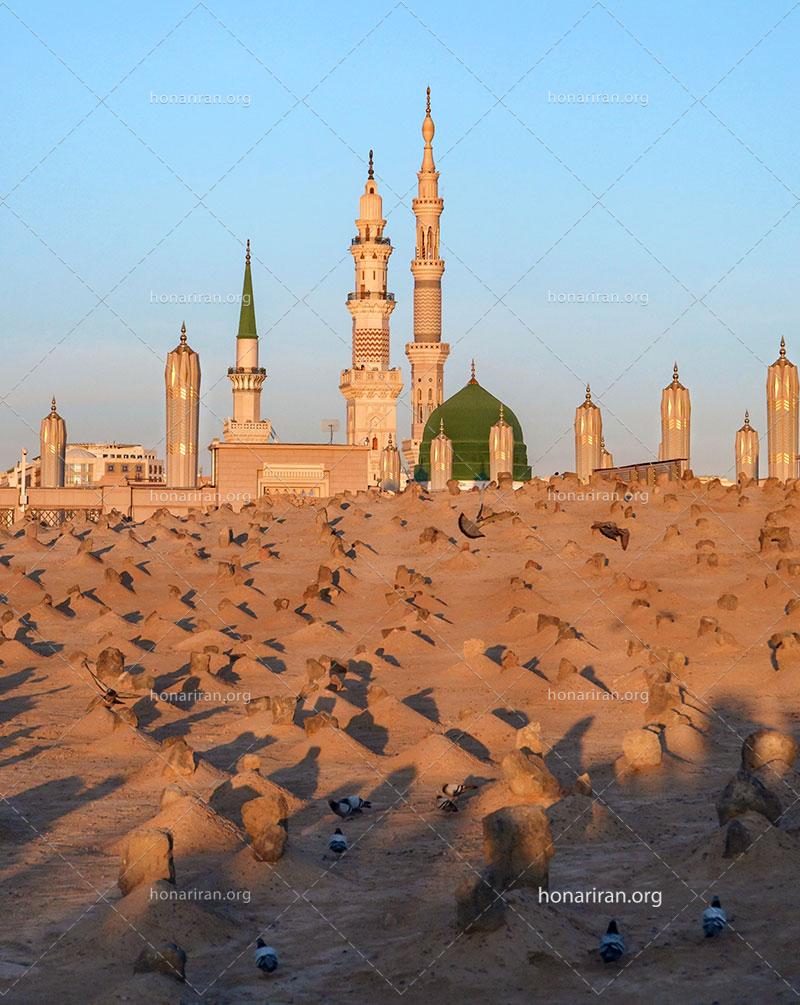 دانلود عکس و تصویر با کیفیت بالا و زیبای قبرستان بقیع در جوار مسجد نبوی در شهر مدینه