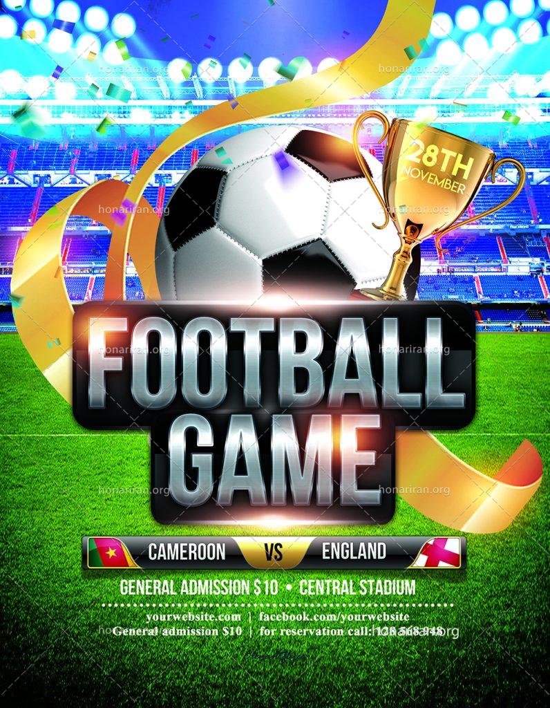 دانلود فایل لایه باز پوستر و تراکت ورزش فوتبال و مدرسه فوتبال