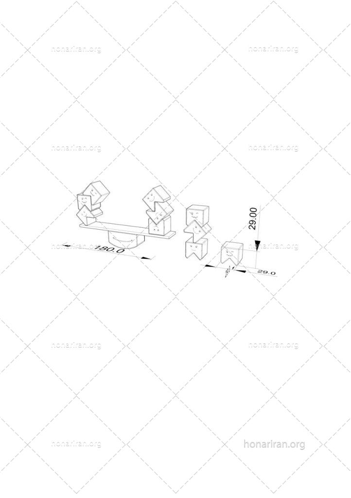 اسباب بازی تعادلی چوبی دندونی