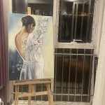 تابلو رنگ و روغن ورق نقره