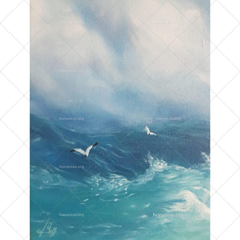 تابلو نقاشی با عنوان دریا
