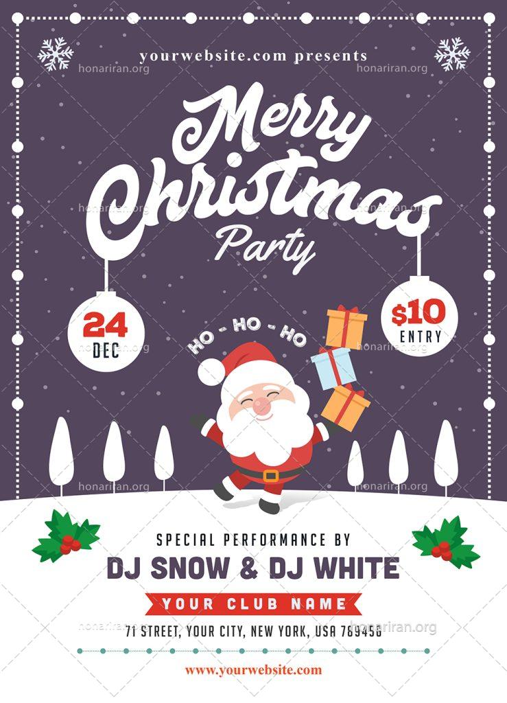 دانلود فایل لایه باز پوستر و تراکت عید کریسمس و فصل زمستان