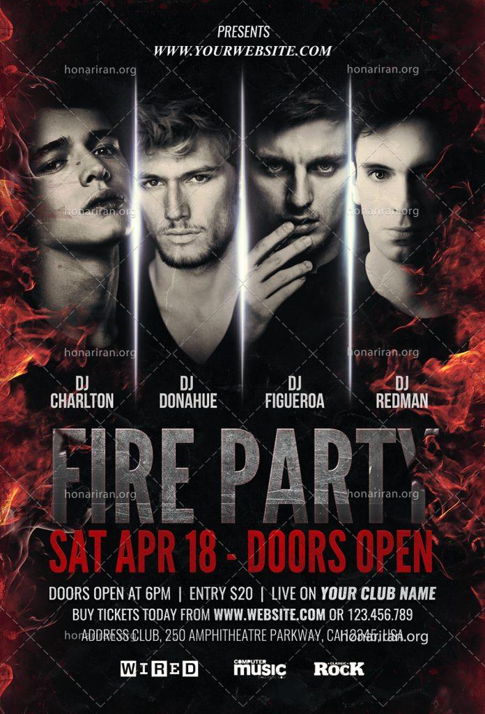 دانلود فایل لایه باز پوستر و تراکت جشن و کنسرت موسیقی و آهنگ