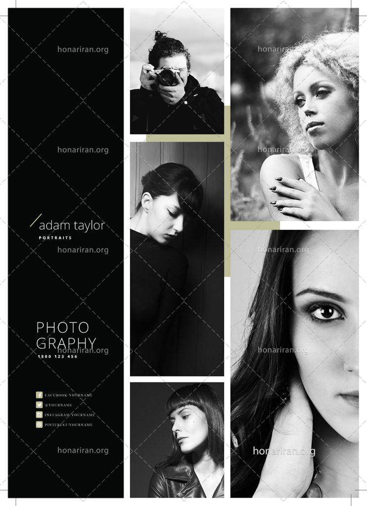 دانلود فایل لایه باز پوستر و تراکت آتلیه عکاسی و فیلم برداری