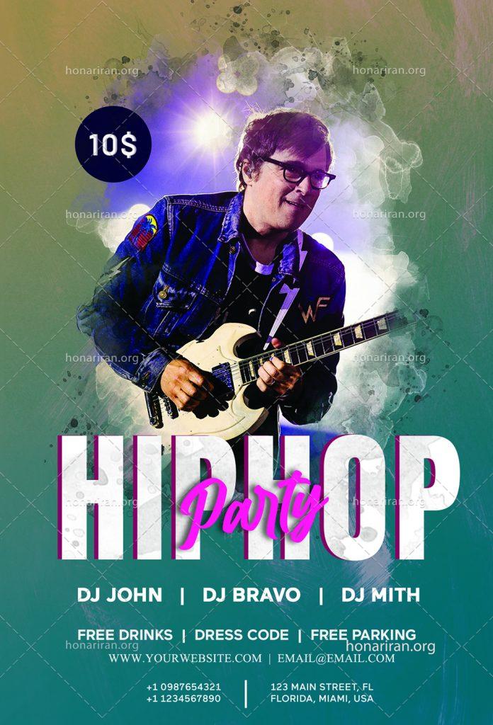 دانلود فایل لایه باز پوستر و تراکت جشن و کنسرت موسیقی و آهنگ