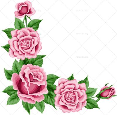 فایل PNG شاخه گل رز دوربری شده کد 49