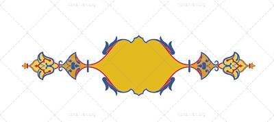 فایل PNG طرح اسلیمی نارنجی دوربری شده
