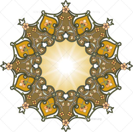 فایل لایه باز کادر متن طرح اسلیمی کد 2808
