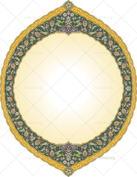 فایل لایه باز کادر متن طرح اسلیمی کد 2810