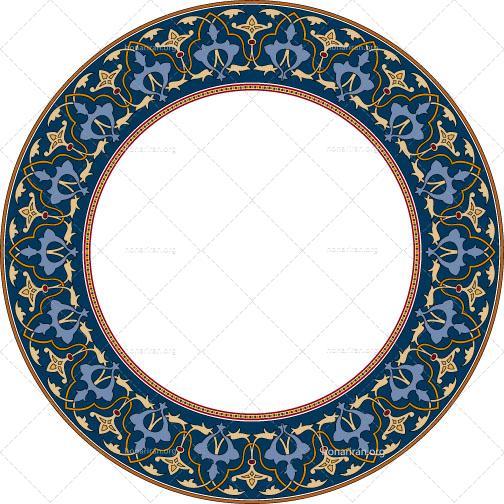 فایل شمسه طرح اسلیمی کد 34
