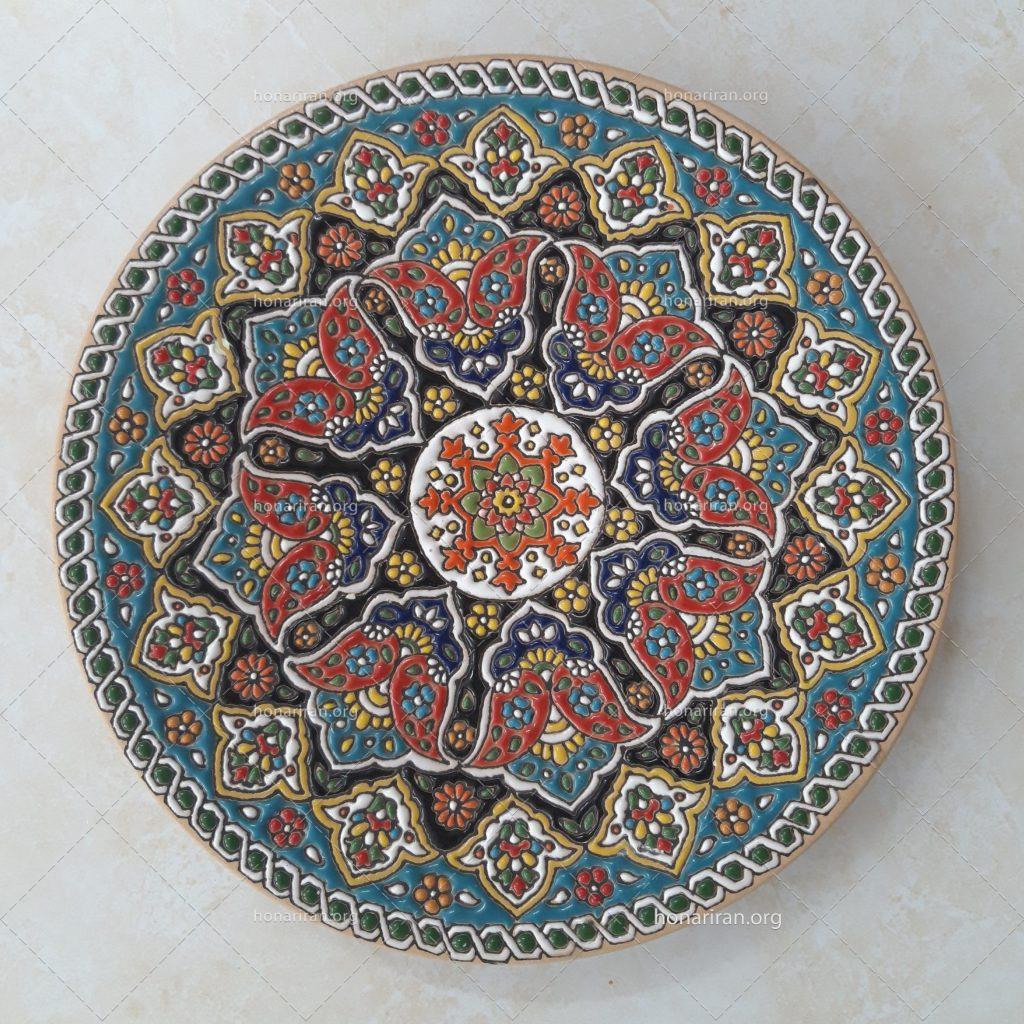 دیوارکوب یا بشقاب میناکاری