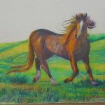 نقاشی اسب در حال حرکت