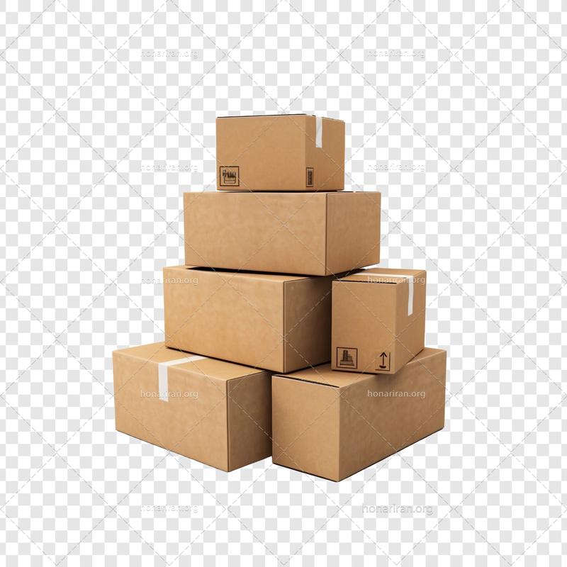 طرح آماده لایه باز جعبه های چیده شده روی هم