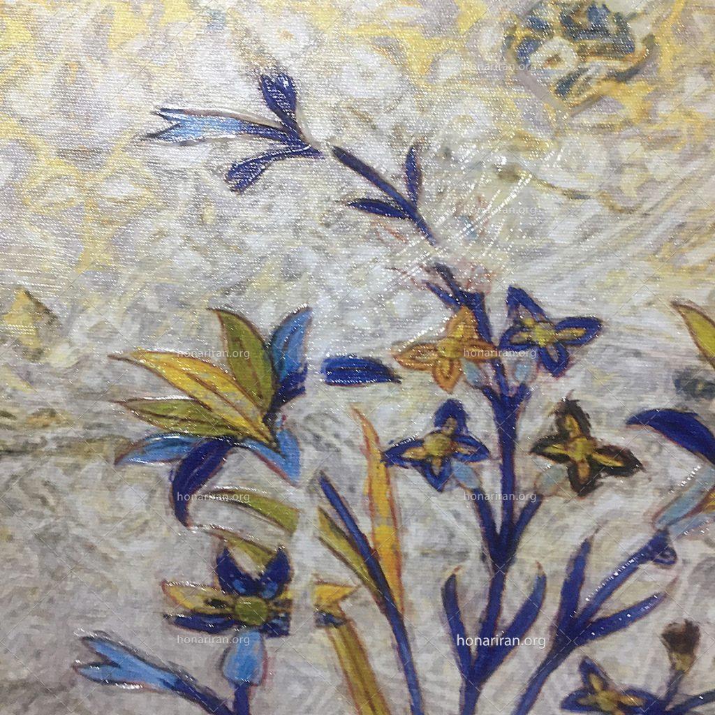 تابلو بوم نقاشیخط هنری مدرن ایرانی با شعر از لطف تو چون جان شدم از گالری چارگوش مدل 2212