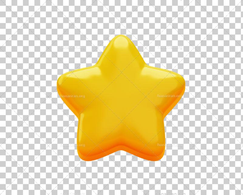 طرح آماده ستاره زرد رنگ نماد برنده شدن، امتیاز و یا نقد با بک گراند خالی