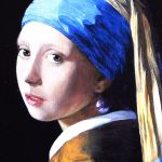 نقاشی دختری با گوشواره مروارید