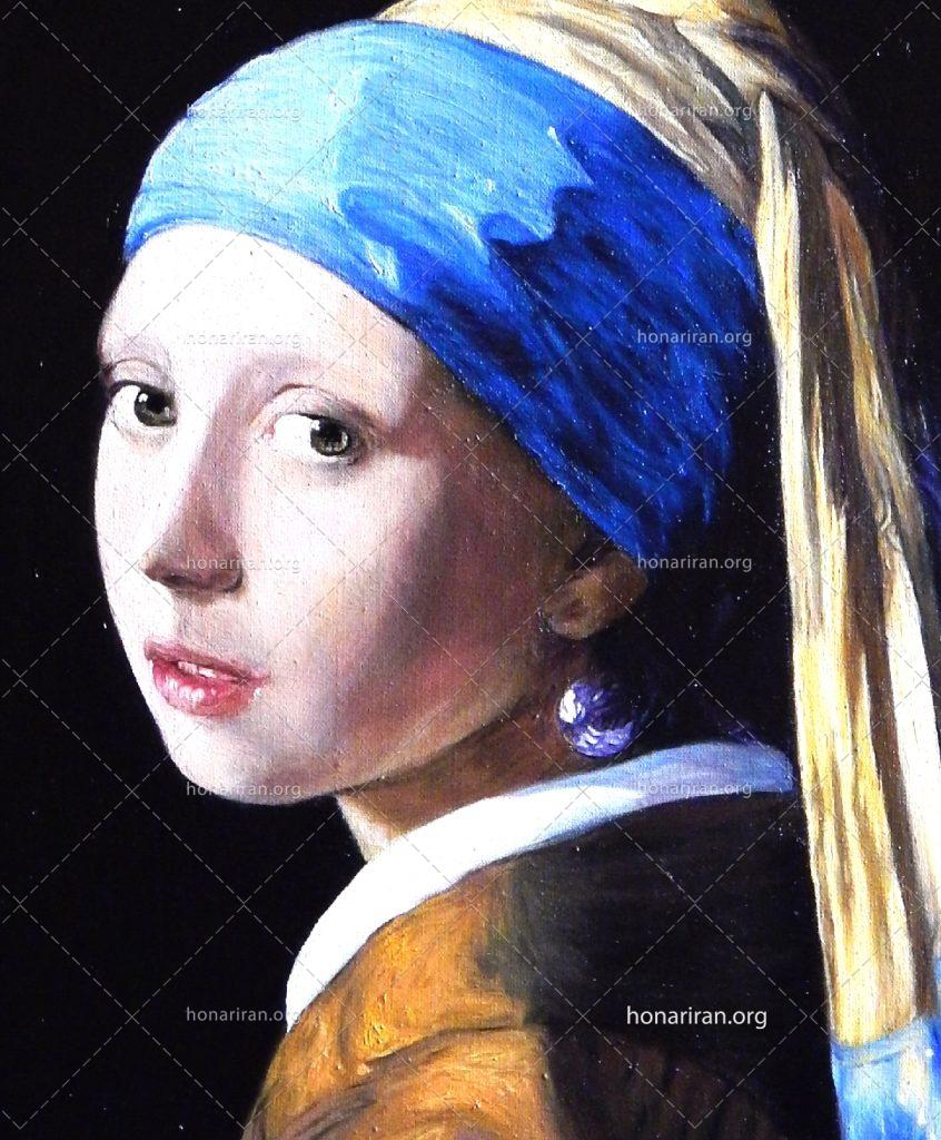 نقاشی دختری با گوشواره مروارید